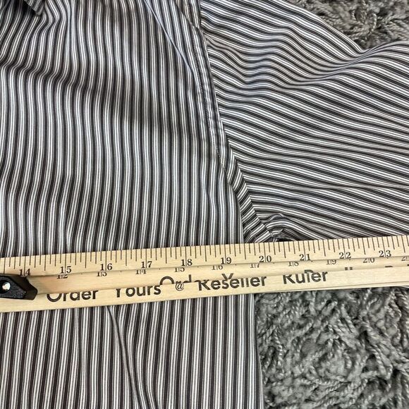 Ermenegildo Zegna Dress Shirt Mens 42 16.5 Striped Button Down Long Sleeve Logo - Picture 12 of 13